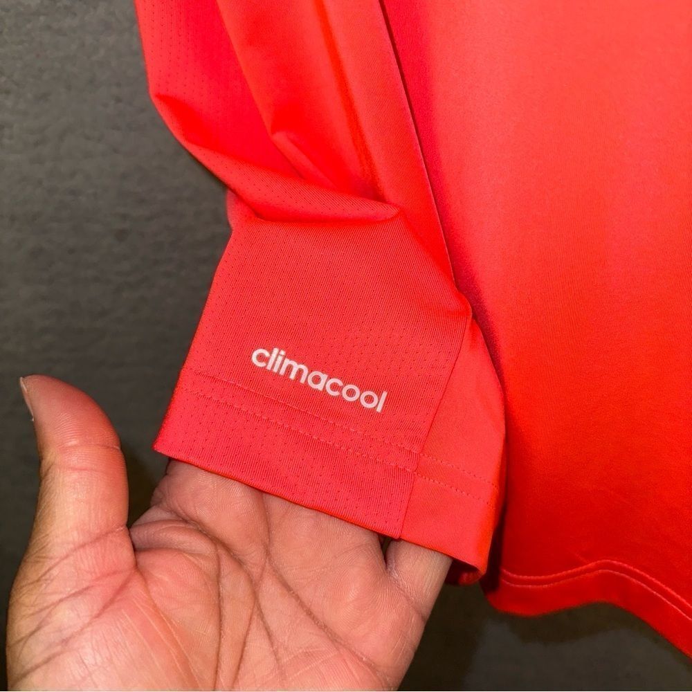Adidas Shirt Mens XL Red Flash Barricade Ventilated Climacool Wicking Golf Polo - Picture 9 of 16